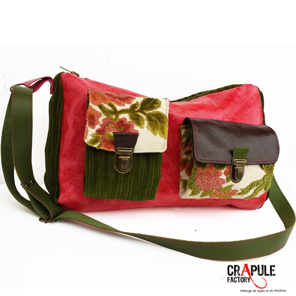 sac de createur cuir rose et tapisserei original chic collection Orios CrApule FActOry