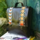 CArtable maternelle/ Matriochka sac à dOs - pour enfant orange / violet applique "poupée russe" 