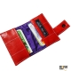 Porte carte / porte monnaie / billets zip original rouge et motifs pop vintage